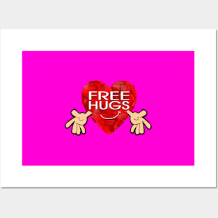 free hugs Posters and Art